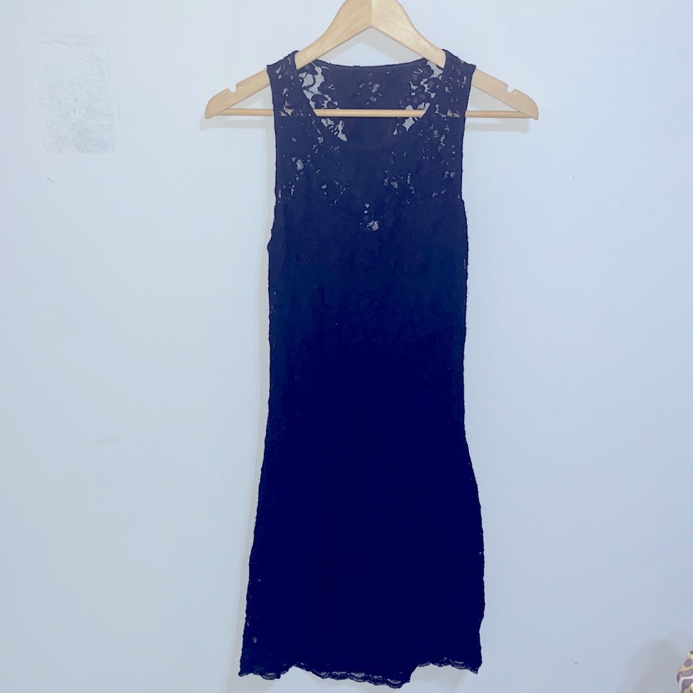 Express lacy backless dress